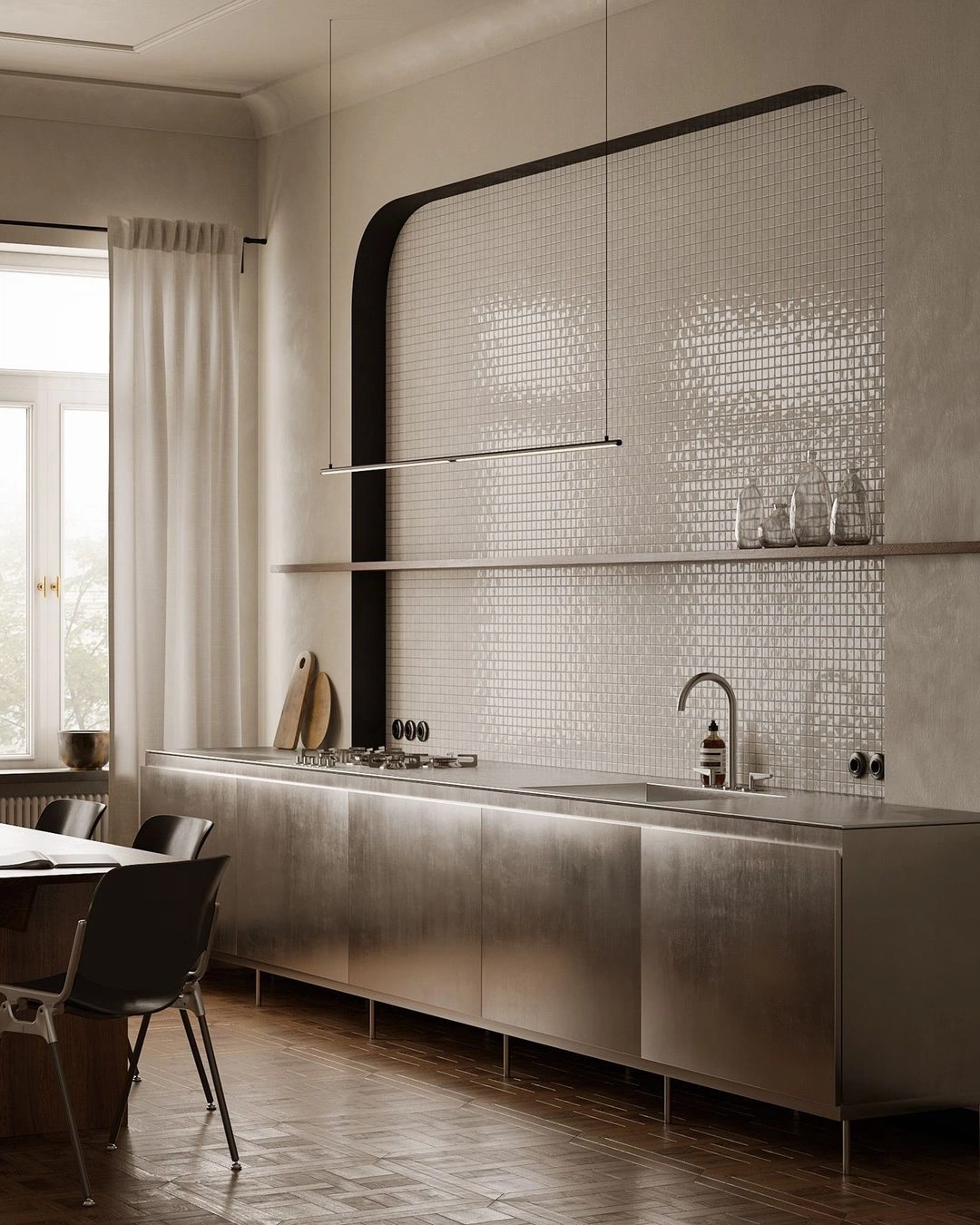 Mosaic Tile Kitchen, Wide View